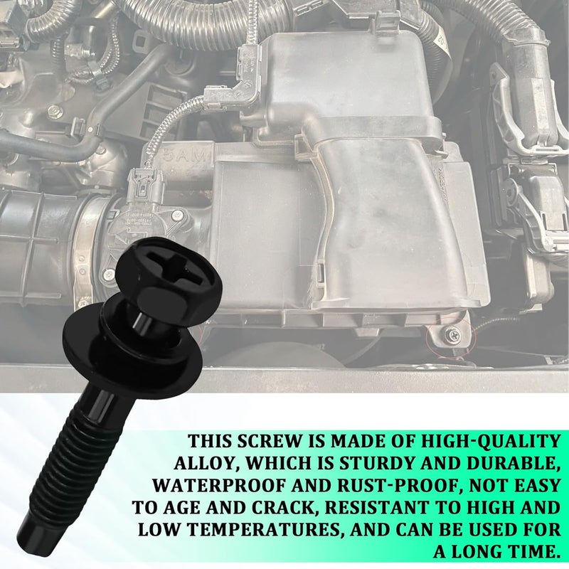 QQWD Air Filter Fastener Bolt Screw for Honda Accord Civic CR-V Acura Odyssey Air Filter Housing Screws Replacement 90091P36000 Engine Air Cleaner Box Housing Cover Fastener Screw Parts (8 PCS - Image 3